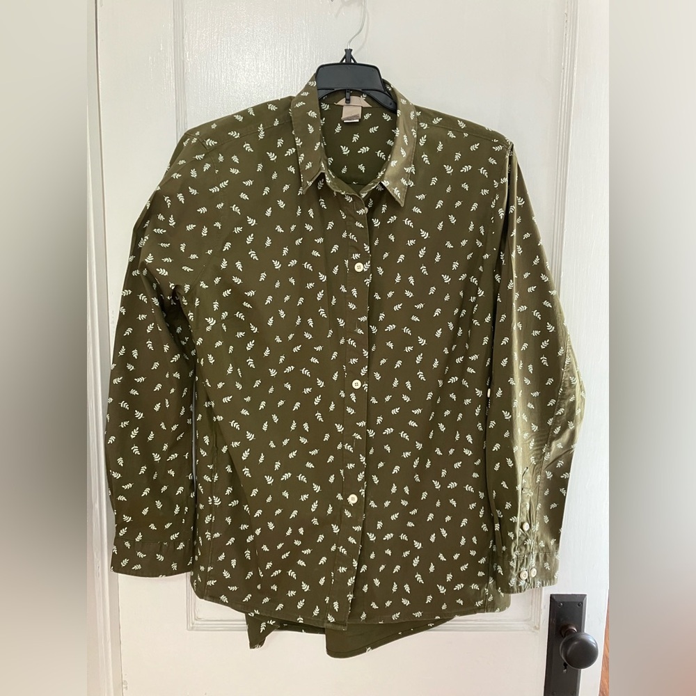 Duluth Trading Printmaker Poplin: Autumnal Artistry Womens Shirt/Tunic